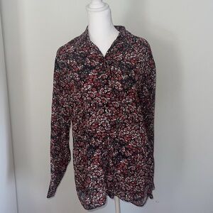 The Kooples Flowers Dot button down blouse Size 2 NWT or could fit Medium
